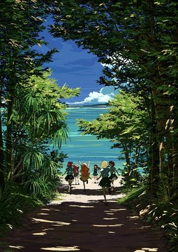 White Sand Beach and Blue Ocean